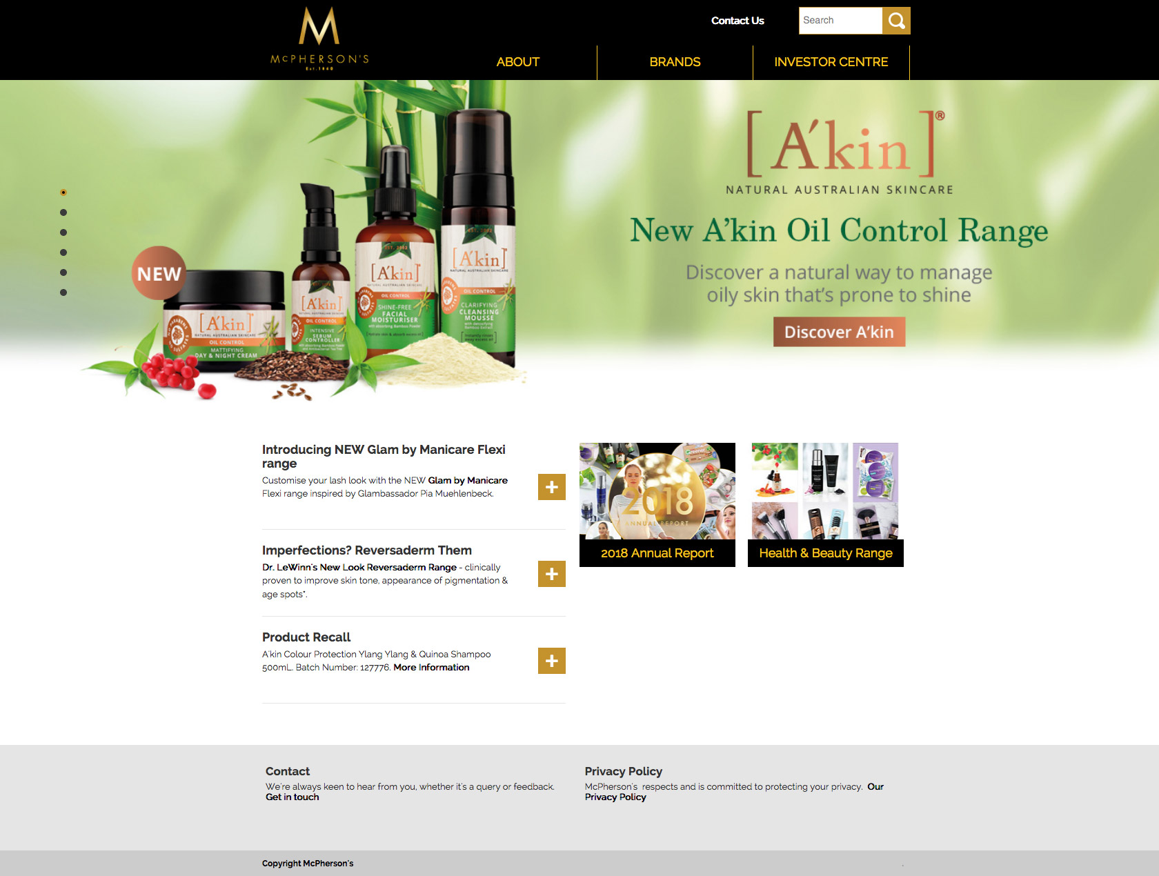 McPherson's Consumer Products Home Page